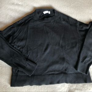 The Cotton Long-Sleeve Crew in Washed Black